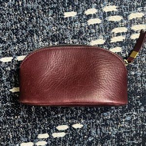 madewell The Makeup Pouch, Dark Cabernet